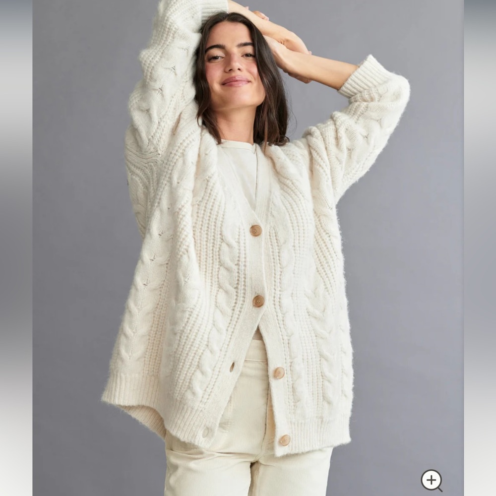 Jenni Kayne Cable Knit Cocoon Cardigan